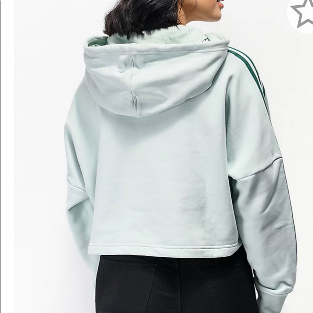NWOT Adidas Cropped Hoodie - Picture 2 of 3